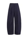 Jacquemus Le Pantalon Ovalo Pleated Wide-leg Trousers In Black