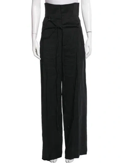 Pre-owned Jacquemus Wide Leg Pants In Black