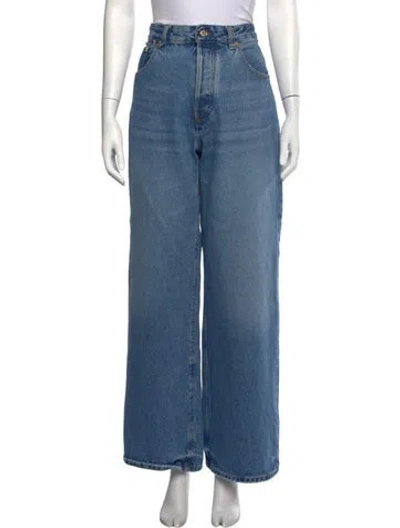 Pre-owned Jacquemus Wide Leg Pants In Blue