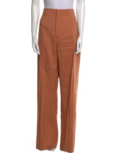 Pre-owned Jacquemus Wide Leg Pants In Brown
