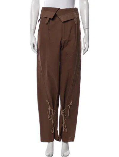 Pre-owned Jacquemus Wide Leg Pants In Brown