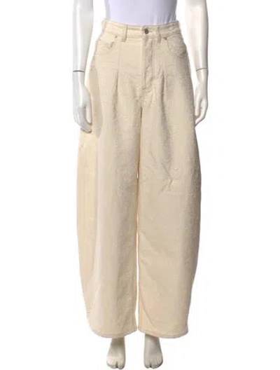 Pre-owned Jacquemus Wide Leg Pants In Neutrals