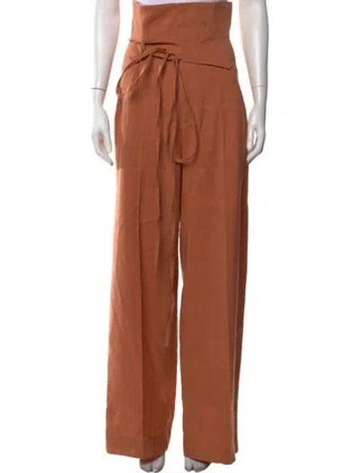 Pre-owned Jacquemus Wide Leg Pants In Orange