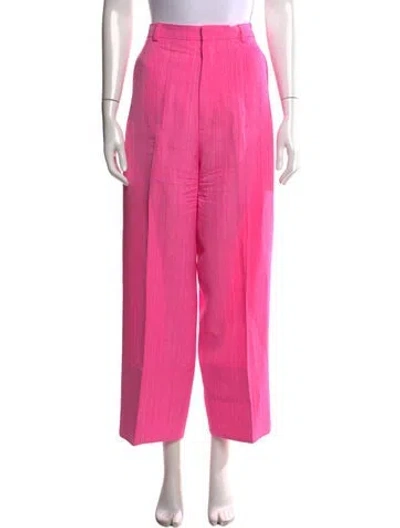 Pre-owned Jacquemus Wide Leg Pants In Pink