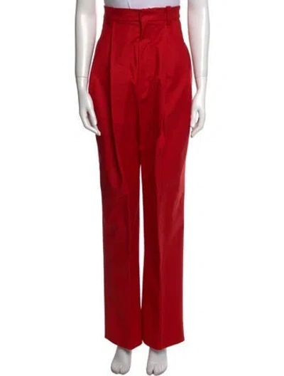 Pre-owned Jacquemus Wide Leg Pants In Red