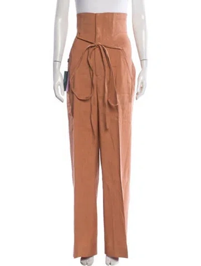 Pre-owned Jacquemus Wide Leg Pants W/ Tags In Orange