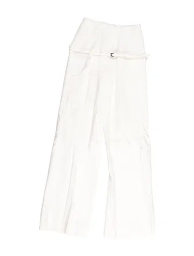 Pre-owned Jacquemus Wide Leg Pants In White