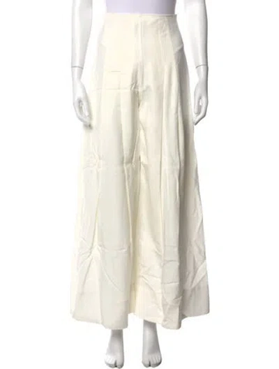 Pre-owned Jacquemus Wide Leg Pants In White