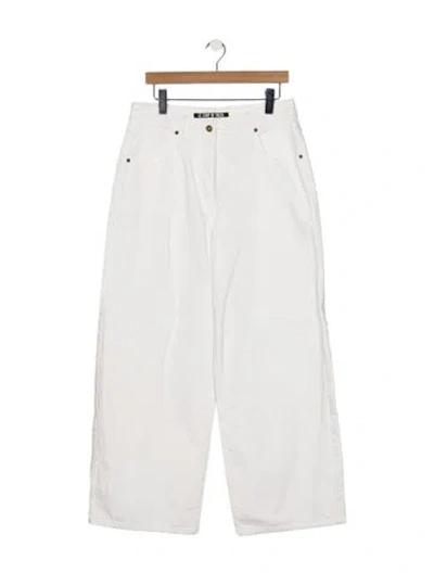 Pre-owned Jacquemus Wide Leg Pants In White