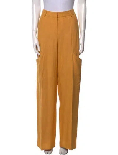 Pre-owned Jacquemus Wide Leg Pants In Yellow