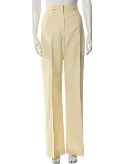 Pre-owned Jacquemus Wide Leg Pants In Yellow