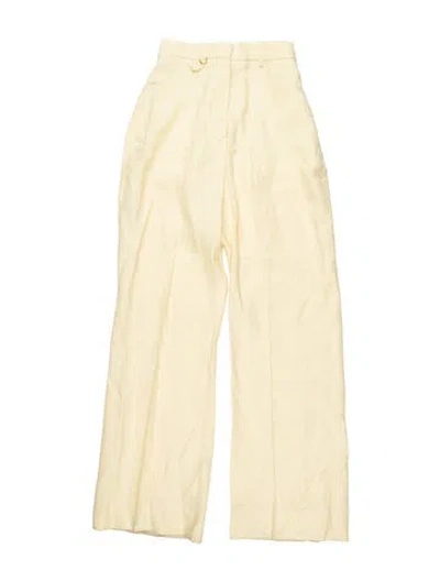 Pre-owned Jacquemus Wide Leg Pants In Yellow