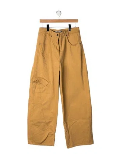 Pre-owned Jacquemus Wide Leg Pants In Yellow