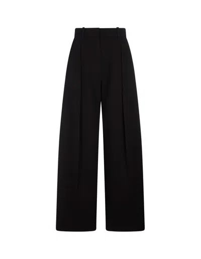 Jacquemus Camargue Wide-leg Tailored Trousers In Black