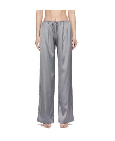JACQUEMUS HIGH-WAISTED FLARED SATIN LEG TROUSERS