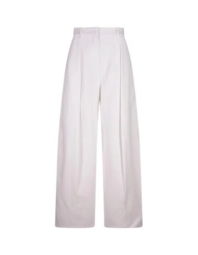 Jacquemus Wide-leg Trousers In White