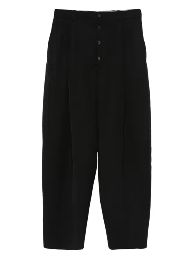 Jacquemus Wide-leg Wool Trousers In Black