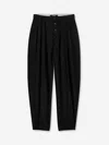 Jacquemus Pleated Button-down Trousers In Black