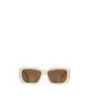 Jacquemus Wide Rectangular Sunglasses In Beige