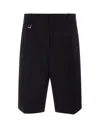 Jacquemus Le Short Ovalu Wool-blend Shorts In Black