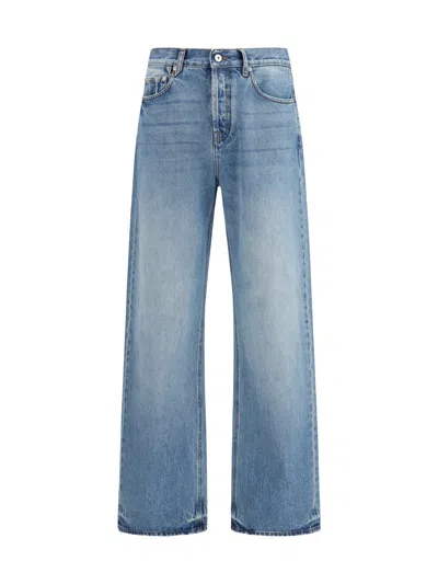 Jacquemus Wide-leg Faded Denim Jeans In Blue