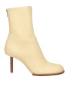 Jacquemus 80mm Leather Ankle Boots In Beige