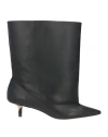 Jacquemus Pointed Toe Leather Ankle Boot In Black