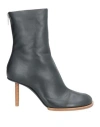 Jacquemus Black Asymmetrical Ankle Boots In Black
