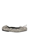 Jacquemus Woman Ballet Flats Light Grey Size 6 Leather In Gray