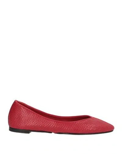 Jacquemus Woman Ballet Flats Red Size 6 Leather