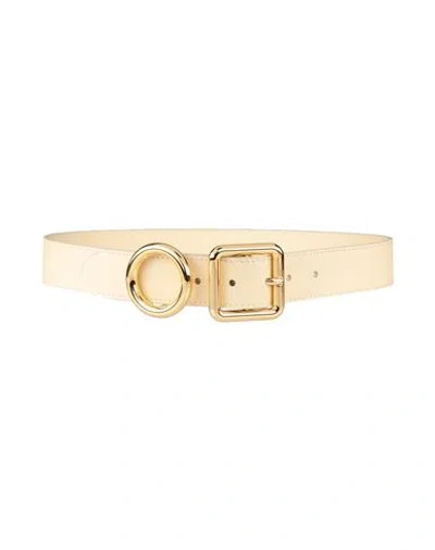 Jacquemus Woman Belt Beige Size 36 Leather In Brown