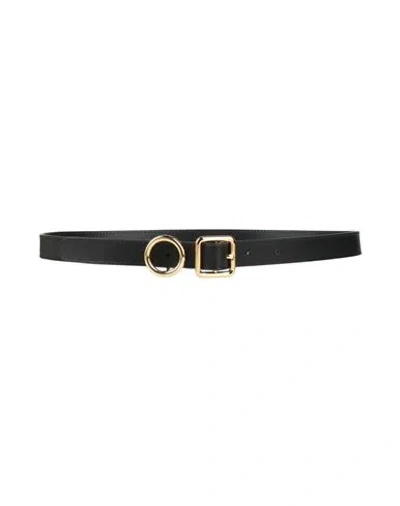 Jacquemus Woman Belt Black Size 30 Leather