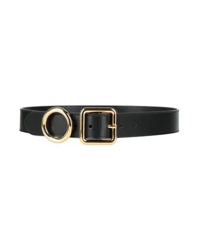 Jacquemus Woman Belt Black Size 30 Leather