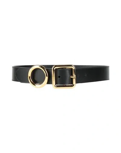 Jacquemus Woman Belt Black Size 32 Leather