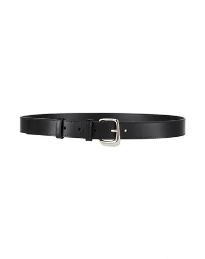 Jacquemus Woman Belt Black Size 38 Cow Leather