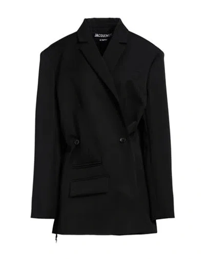 Jacquemus Woman Blazer Black Size 6 Virgin Wool