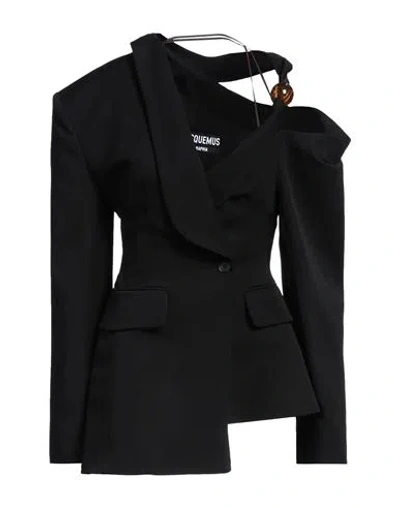 Jacquemus Woman Blazer Black Size 4 Virgin Wool