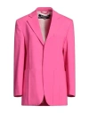 Jacquemus Woman Suit Jacket Fuchsia Size 4 Virgin Wool, Elastane In Pink