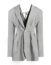 Jacquemus Woman Blazer Grey Size 8 Linen In Grey