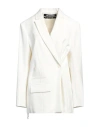 Jacquemus Tibau Crossover Double-breasted Blazer In White
