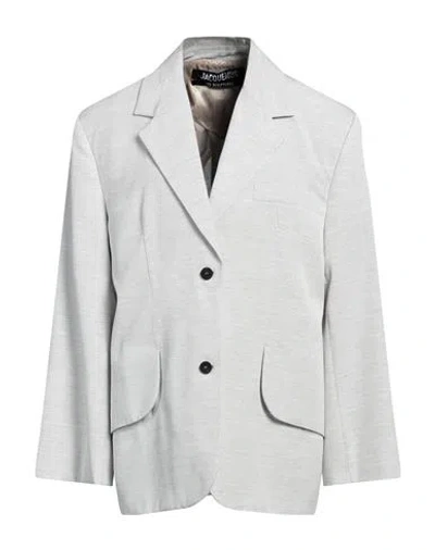 Jacquemus Woman Blazer Light Grey Size 8 Viscose