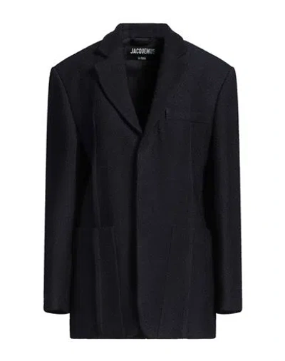 Jacquemus Woman Blazer Midnight Blue Size 2 Viscose, Virgin Wool, Polyamide