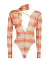 Jacquemus Woman Bodysuit Beige Size 10 Polyamide, Elastane In Beige