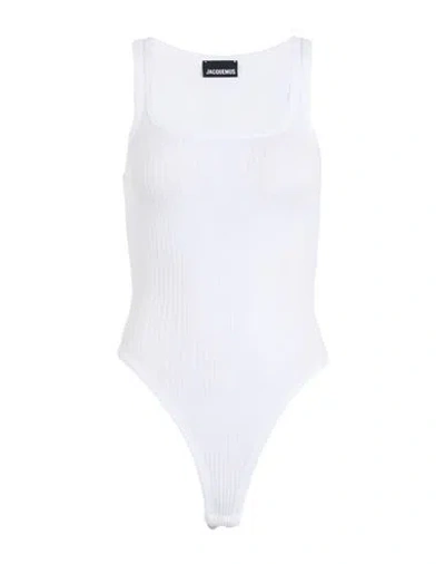 Jacquemus Woman Bodysuit White Size Xl Cotton