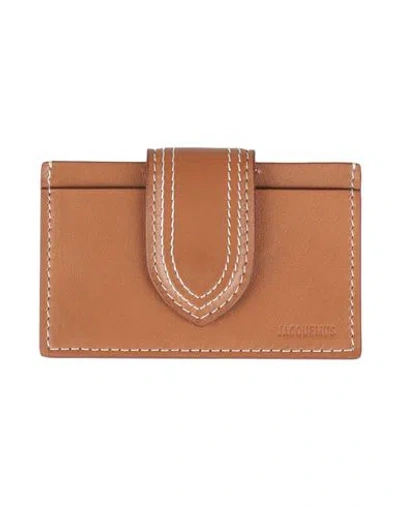 Jacquemus Woman Cardholder Brown Size - Lambskin