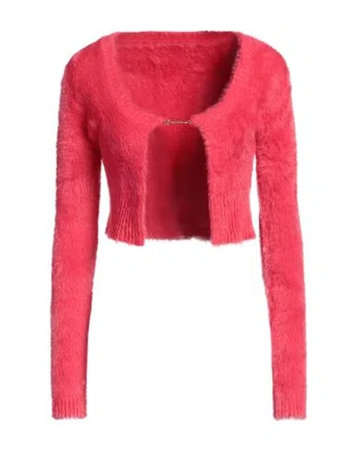 Jacquemus Woman Cardigan Coral Size 4 Polyamide, Elastane