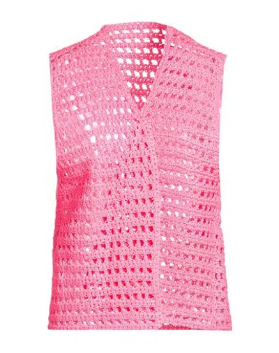 Jacquemus Woman Cardigan Fuchsia Size 20 Polypropylene In Pink