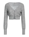 Jacquemus Woman Cardigan Grey Size 10 Polyamide, Mohair Wool, Wool