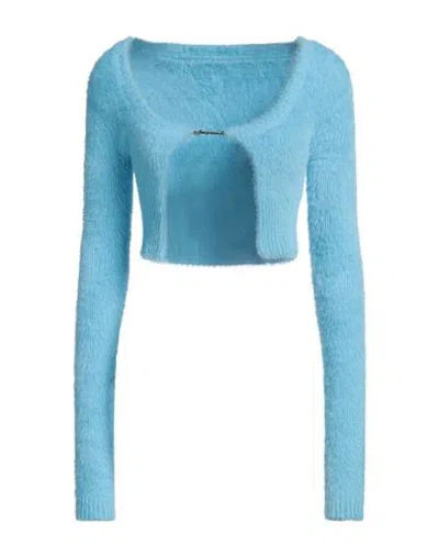 Jacquemus Woman Cardigan Turquoise Size 0 Polyamide, Elastane In Blue