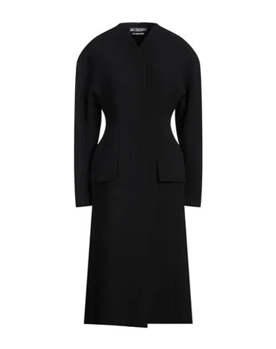 Jacquemus Woman Coat Black Size 4 Polyester